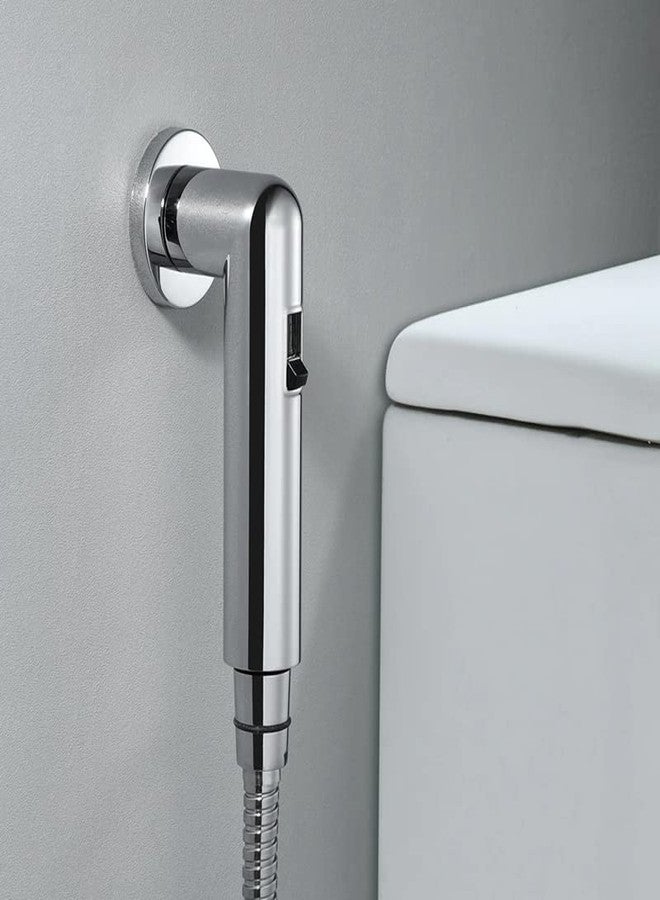 Fossa Magnetic Health Faucet ABS Body | for Toilet Handheld Bidet Sprayer with 1 Meter Stainless Steel Hose Pipe & Magnetic Wall Holder | Silver (Chrome Finish) - Image 3